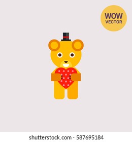 Bear and heart sign