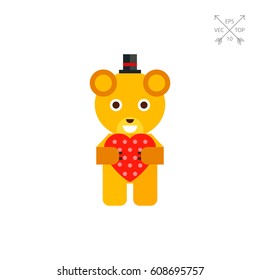 Bear and heart sign