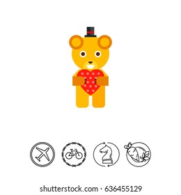Bear and heart sign