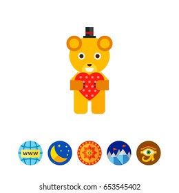 Bear and heart sign