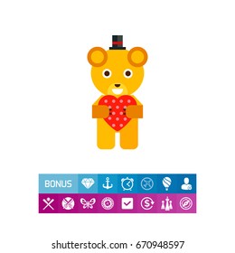 Bear and heart sign