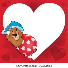 Bear with heart theme image 4 - eps10 vector illustration.