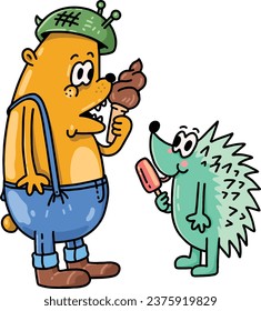 Amigos de los animales del oseo y el edgehog