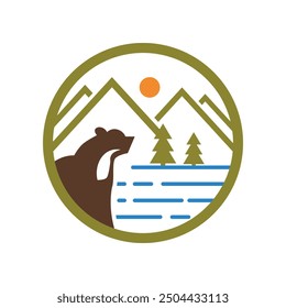 Plantilla de diseño de íconos de Bear Hill