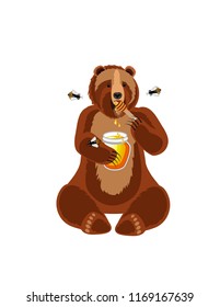 Bear with honey