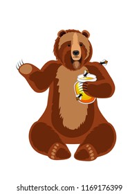 Bear with honey