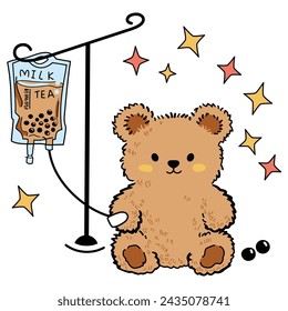 BEAR WITH HOSPITAL VECTOR DESIGN