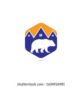 bear house home logo hipster retro vintage vector icon illustration	
