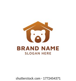 Bear House Logo Design Template