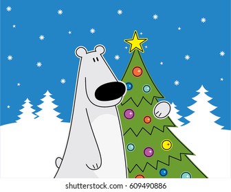 christmas hugging bear