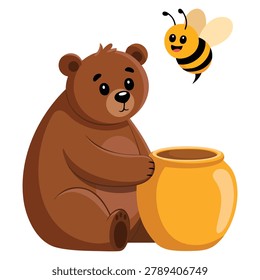Bear hugging jar honey
