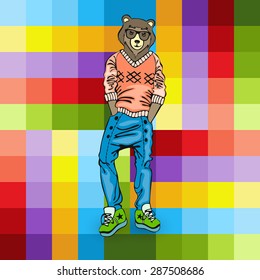 Bear in human form Animals as people fashion beauty