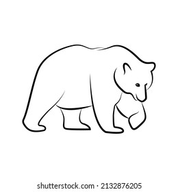 bear icon. animal sign. vector illustration