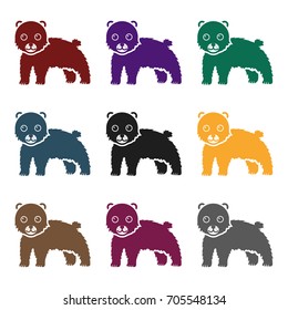 Bear icon in black style isolated on white background. Animals symbol stock vector illustration.