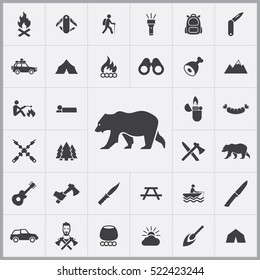 bear icon. camping icons universal set for web and mobile