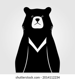 Icono del oso, caricatura. Ilustración vectorial