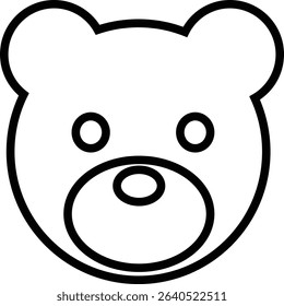 Bear  icon con isolated on white background