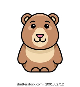 Bear icon. Icon design. Template elements