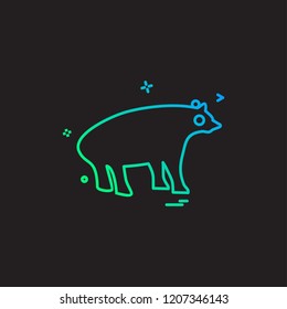 Bear icon design vector 