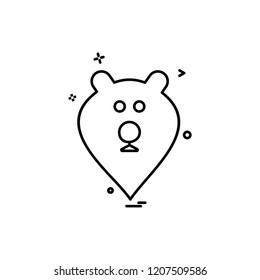 Bear icon design vector