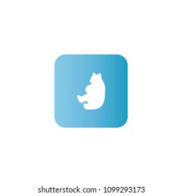 bear icon. flat design