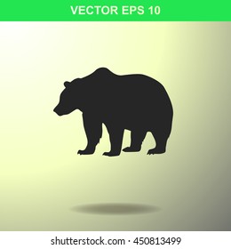 Bear icon. Illustration for business.