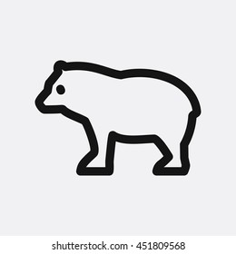 Bear icon illustration isolated vector sign symbol