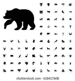 Bear icon illustration isolated vector sign symbol. animals icons vector set. on white background