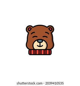 Icono Del Oso Aislado En Fondo Blanco