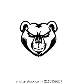 bear icon isolated on white background from camping collection.