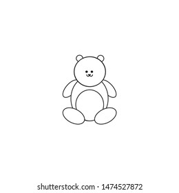 bear icon. bear line icon. toy line icon