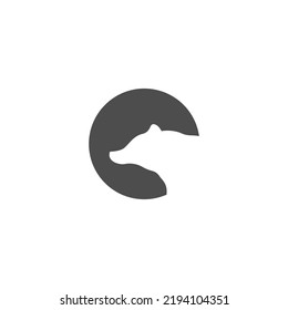 Bear icon logo design illustration template