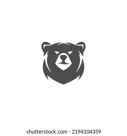 Bear icon logo design illustration template