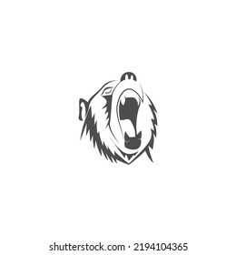 Bear icon logo design illustration template
