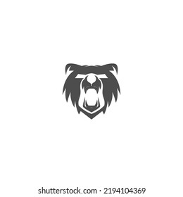 Bear icon logo design illustration template