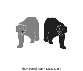 Bear icon logo design vector illustration