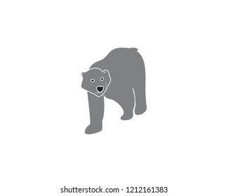 Bear icon logo design vector illustration