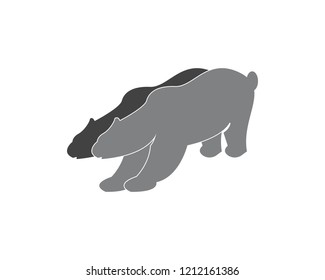 Bear icon logo design vector illustration