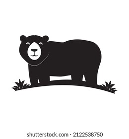 Bear icon logo free vector design