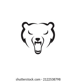 Bear icon logo free vector design