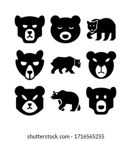 bear icon or logo isolated sign symbol vector illustration - Collection of high quality black style vector icons
