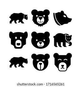 bear icon or logo isolated sign symbol vector illustration - Collection of high quality black style vector icons
