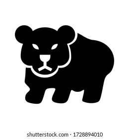 bear icon or logo isolated sign symbol vector illustration - high quality black style vector icons

