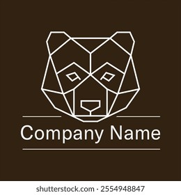 Bear icon logo, mascot animal beast bear grizzly face smile modern minimalist logo design, big flat bear facial expression logo vector, and bear head logo perfect for branding and merchandise.