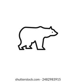 Bear icon logo sign vector outline