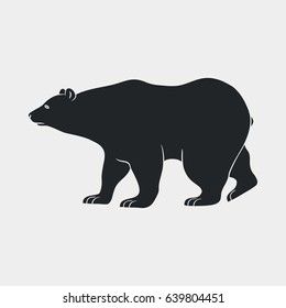 Bear icon. Logo template. Vector illustration.