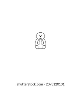 Bear icon on white background