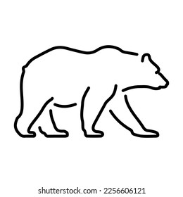 bear icon on white background, vector illustration.