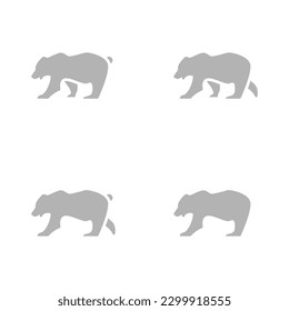 bear icon on a white background, vector illustration