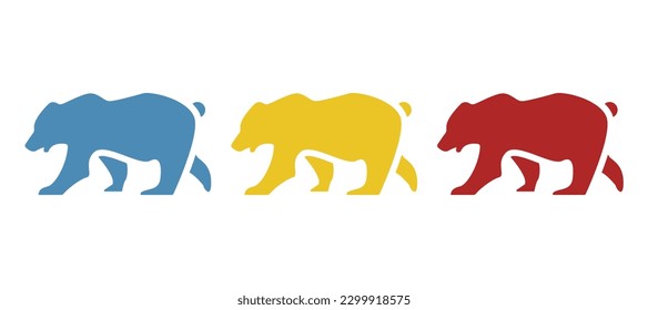 bear icon on a white background, vector illustration